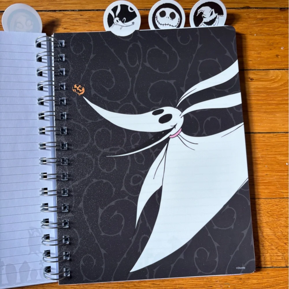 Nightmare Before Christmas Jack & Sally Tabbed Notebook